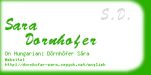 sara dornhofer business card
